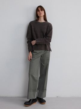 The Loom COTTON ROLL UP PANTS [KHAKI]
