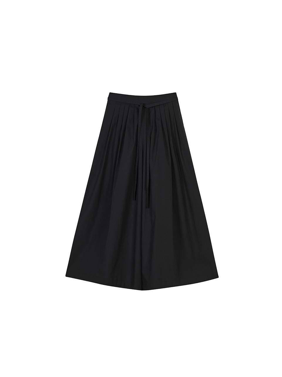 The Loom COTTON WIDE TUCKED PANTS [BLACK]