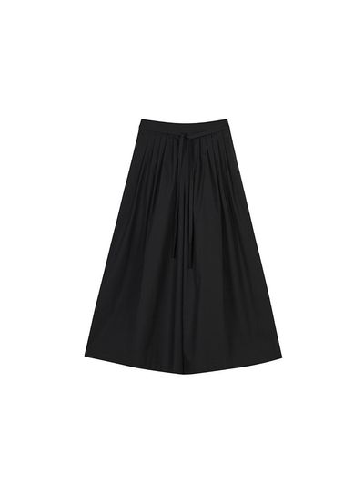 The Loom COTTON WIDE TUCKED PANTS [BLACK]