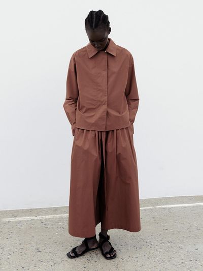 The Loom DOLMAN SLEEVE BUTTON DOWN SHIRT [RED]