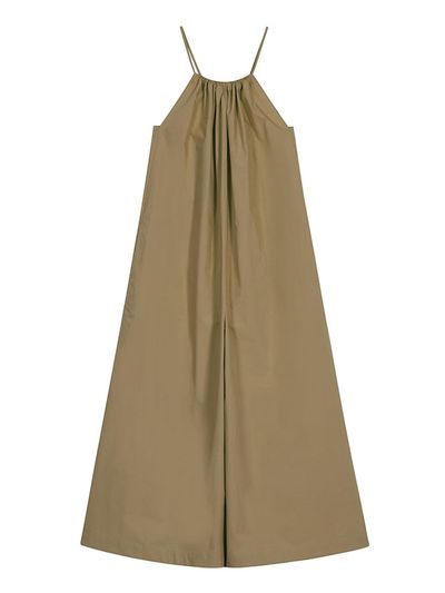 The Loom GATHERED OVERALLS JUMPSUIT [BEIGE]