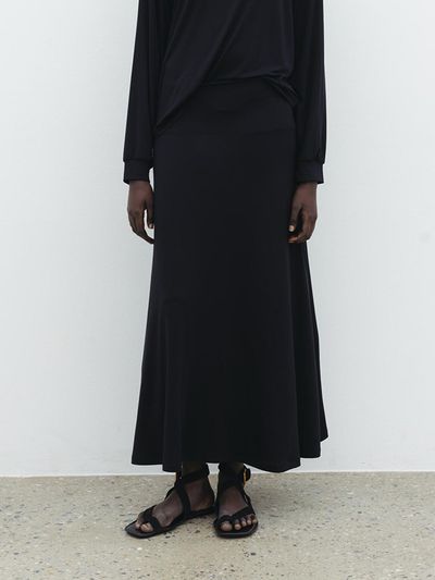 The Loom MAXI FLARE SKIRT [BLACK]
