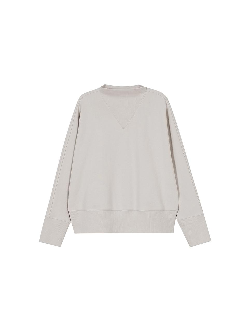 The Loom MOCK NECK SWEAT T-SHIRTS [LIGHT BEIGE]