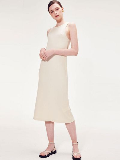 The Loom RIBBED COTTON MODAL BLEND ONEPIECE [LIGHT BEIGE]