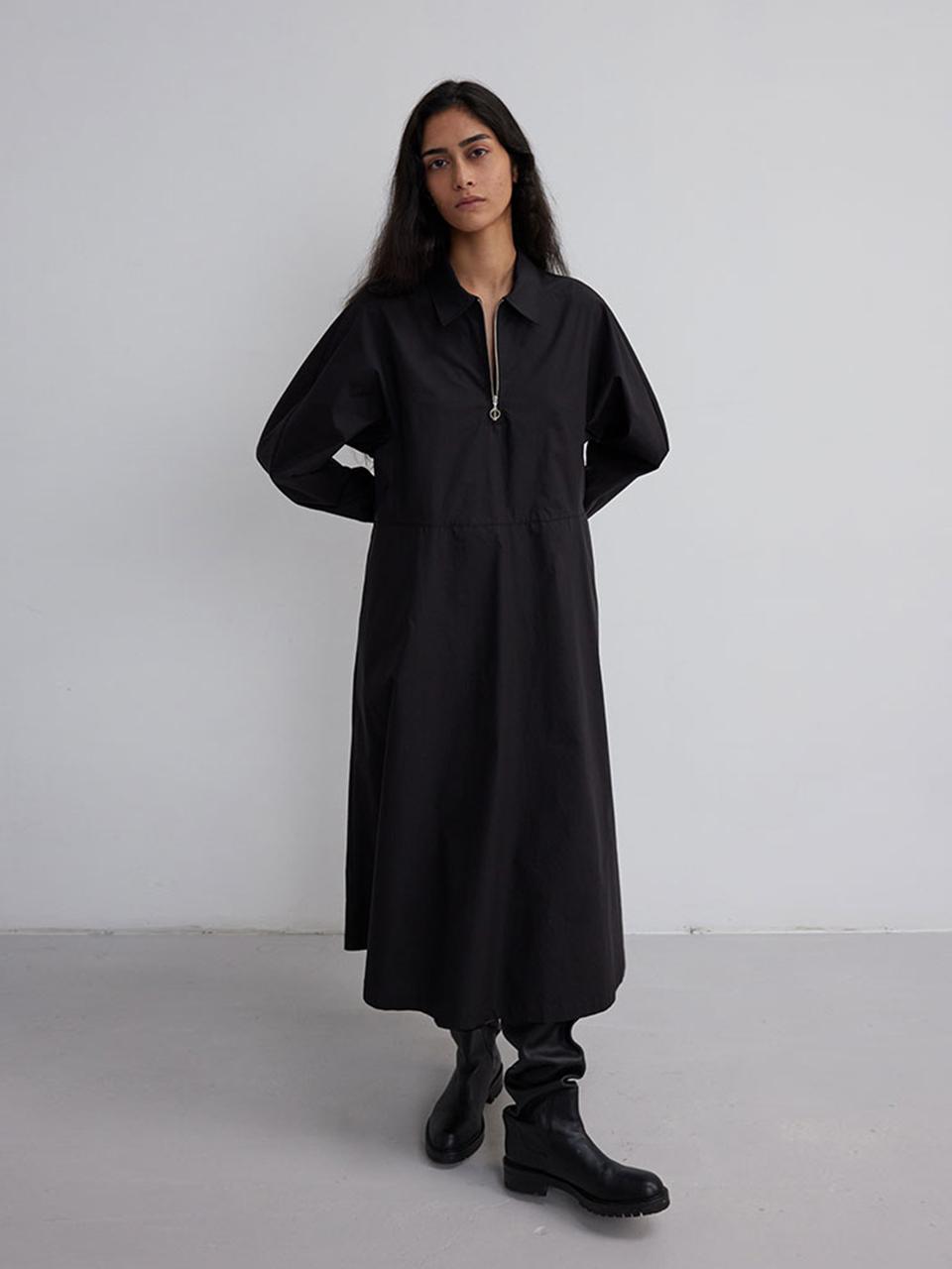 The Loom ZIP UP DRESS [BLACK]