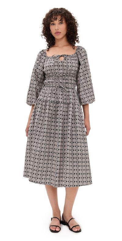 The Lulo Project The Lulo Project New Bahia Dress Macrame All Over