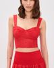 The Lulo Project The Lulo Project The Bustier Koel Eyelet Bird Red - 2