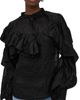 The Lulo Project The Lulo Project The Chaos Petal Linen Top Black 01 - 1