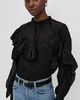 The Lulo Project The Lulo Project The Chaos Petal Linen Top Black 01 - 2