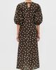 The Lulo Project The Lulo Project The Dawn Dress Polka Dots Brown - 3