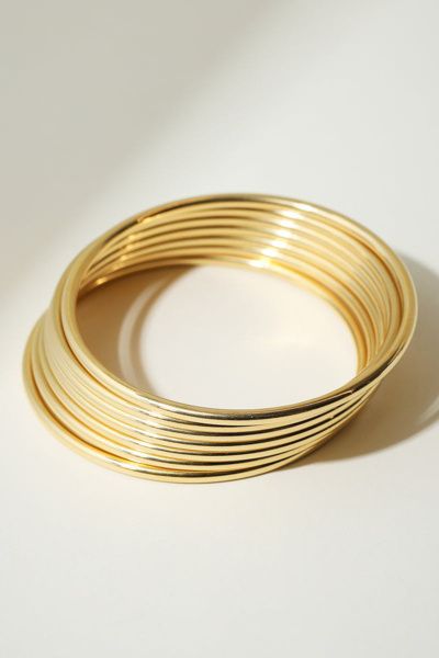 The M Jewelers The M Jewelers Heirloom Bangle Set in Gold, Women's at Urban Outfitters