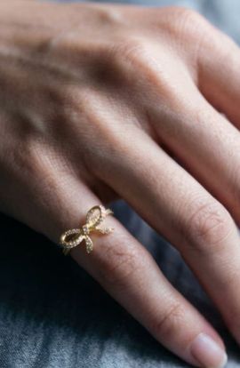 The M Jewelers The M Jewelers Iced Out Bow Pinky Ring