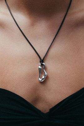 The M Jewelers The M Jewelers Kylia Cord Pendant Necklace in Silver, Women's at Urban Outfitters