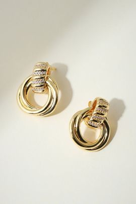 The M Jewelers The M Jewelers Margaux Stone Knot Earrings in Gold, Women's at Urban Outfitters