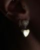 The M Jewelers The M Jewelers Pavé Double Heart Earrings in Gold, Women's at Urban Outfitters - 2