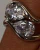 The M Jewelers The M Jewelers Set of 2 Pear-Cut Cubic Zirconia Bypass Rings - 3