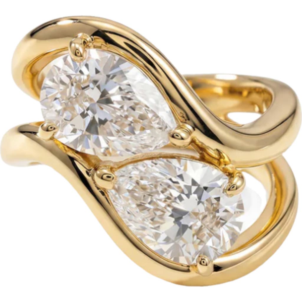 The M Jewelers The M Jewelers Set of 2 Pear-Cut Cubic Zirconia Rings