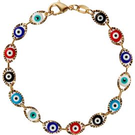 The M Jewelers The M Jewelers The Multi Color Evil Eye Link Bracelet