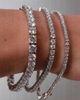 The M Jewelers The M Jewelers Thin Essential Tennis Bracelet in Silver, Women's at Urban Outfitters - 3