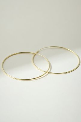 The M Jewelers The M Jewelers Thin Large Hoops in Gold, Women's at Urban Outfitters