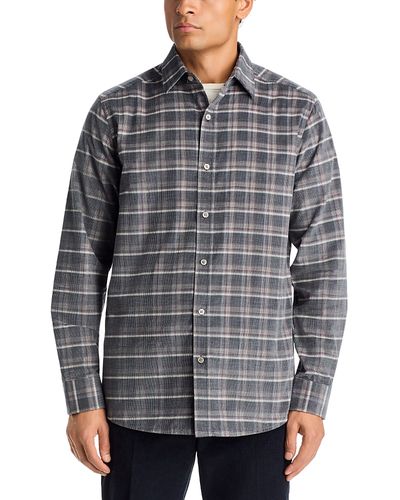 The Men's Store At Bloomingdale's The Men's Store at Bloomingdale's Corduroy Plaid Cotton Button Down Shirt