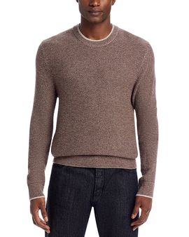 The Men's Store At Bloomingdale's The Men's Store at Bloomingdale's Jacquard Wool Cashmere Crewneck Sweater