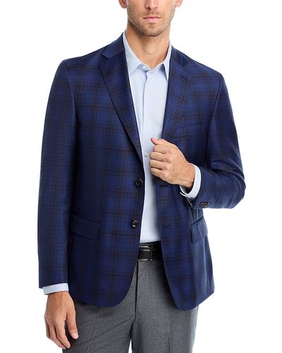 The Men's Store At Bloomingdale's The Men's Store at Bloomingdale's Plaid Regular Fit Sport Coat