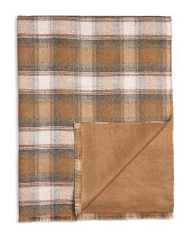 The Men's Store At Bloomingdale's The Men's Store at Bloomingdale's Reversible Plaid Scarf with Cut Fringe