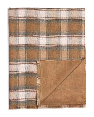The Men's Store At Bloomingdale's The Men's Store at Bloomingdale's Reversible Plaid Scarf with Cut Fringe