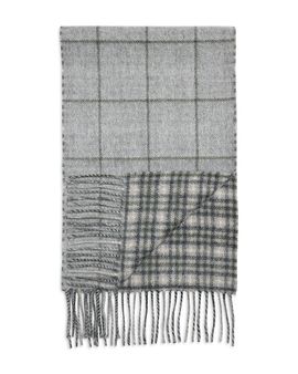 The Men's Store At Bloomingdale's The Men's Store at Bloomingdale's Windowpane Reversible Cashmere Scarf