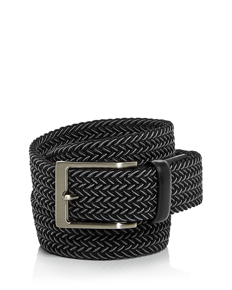 The Men's Store At Bloomingdale's The Men's Store at Bloomingdale's Woven Stretch Belt in Black- Exclusive
