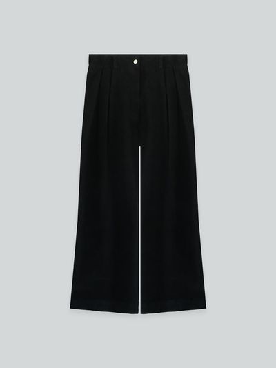 The milui Buttery Cotton Wide Fit Corduroy Pants [Black]