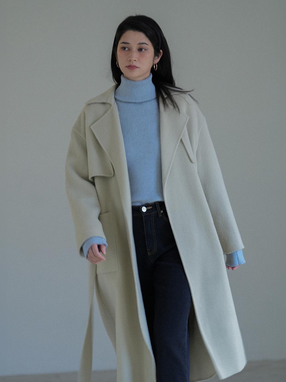The milui Handmade Oversized Merino Wool Coat [Beige]
