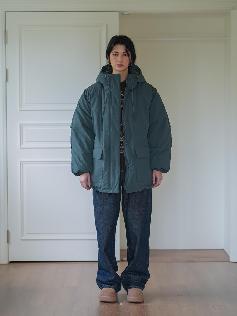 The milui Hooded Puffer Down Jumper [Khaki]