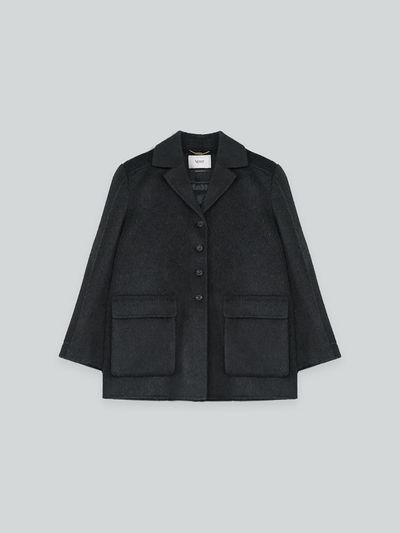 The milui Merino Wool Handmade Belted Jacket [Charcoal]