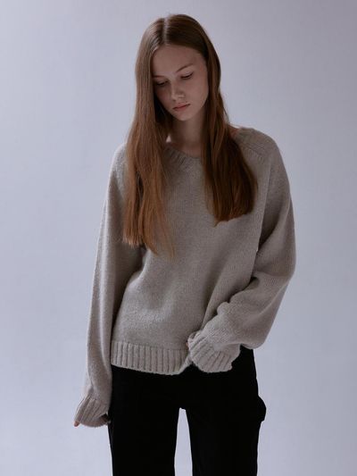 THE MITTEN Bush raglan v knit (beige)