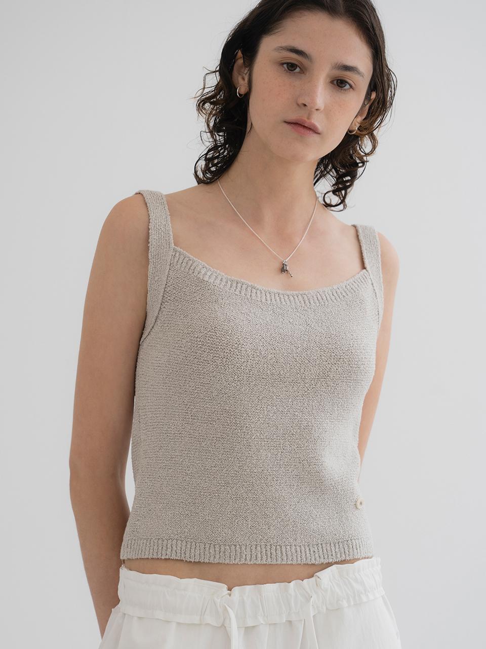 THE MITTEN Knit Sleeveless (Gray)