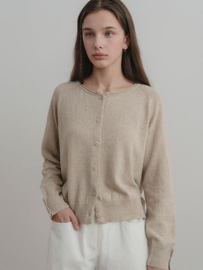 THE MITTEN Mitt Linen Cardigan (beige)