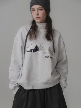 THE MITTEN Mitten village sweatshirt (melange gray)