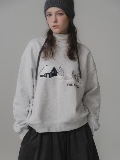 THE MITTEN Mitten village sweatshirt (melange gray)