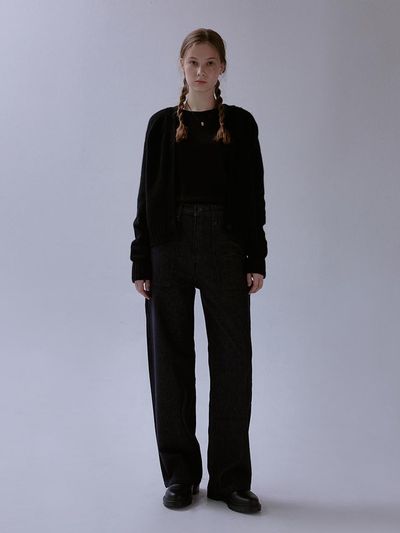 THE MITTEN Pebble Straight Fit Carpenter Pants [Deep Blue]