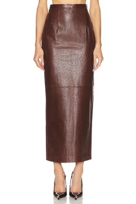 The New Arrivals by Ilkyaz Ozel The New Arrivals by Ilkyaz Ozel Raja Leather Skirt