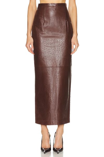The New Arrivals by Ilkyaz Ozel The New Arrivals by Ilkyaz Ozel Raja Leather Skirt