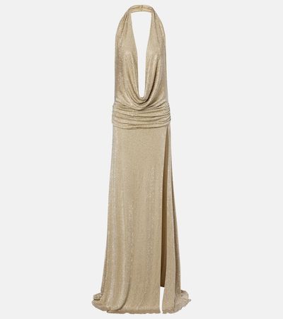 The New Arrivals Ilkyaz Ozel The New Arrivals Ilkyaz Ozel Embellished halterneck gown