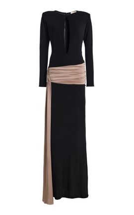 The New Arrivals Ilkyaz Ozel The New Arrivals Ilkyaz Ozel Exclusive Heat Crepe Maxi Dress