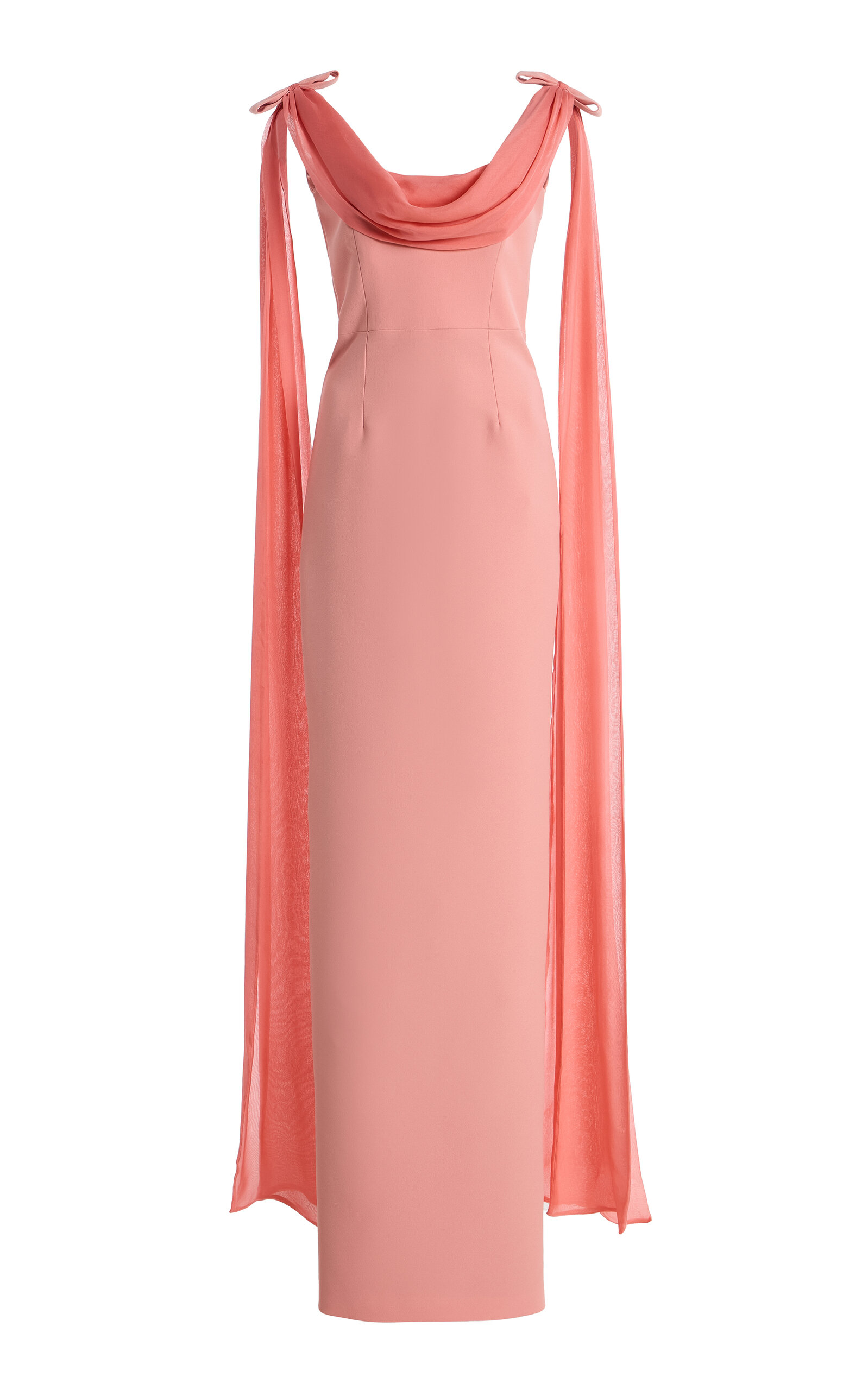 The New Arrivals Ilkyaz Ozel The New Arrivals Ilkyaz Ozel Exclusive Morticia SashDetailed Crepe Maxi Dress