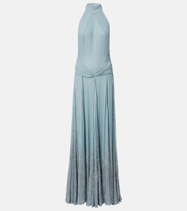 The New Arrivals Ilkyaz Ozel The New Arrivals Ilkyaz Ozel Halo embellished draped silk gown