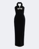 The New Arrivals Ilkyaz Ozel The New Arrivals Ilkyaz Ozel Holly embellished scarf-detail velvet gown - 1