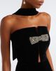 The New Arrivals Ilkyaz Ozel The New Arrivals Ilkyaz Ozel Holly embellished scarf-detail velvet gown - 3