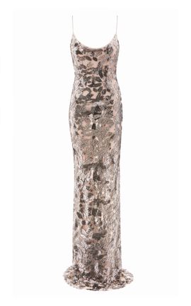 The New Arrivals Ilkyaz Ozel The New Arrivals Ilkyaz Ozel Isis Beaded Tulle Maxi Dress